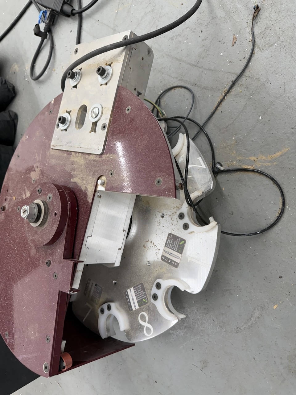 Rotary ATC tool carousel, removed from the machine