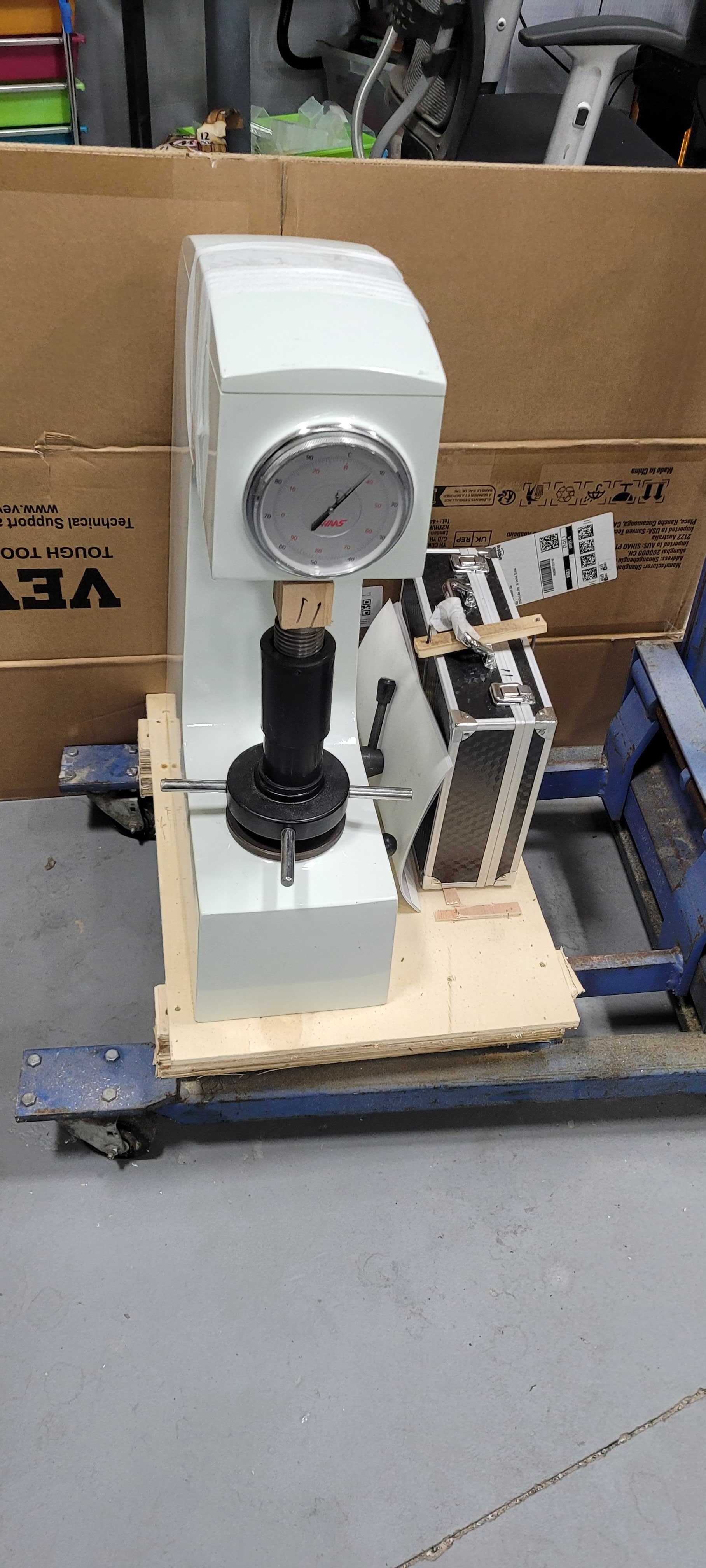 Haas 09-0698 Dial Rockwell Hardness Tester with accessory case