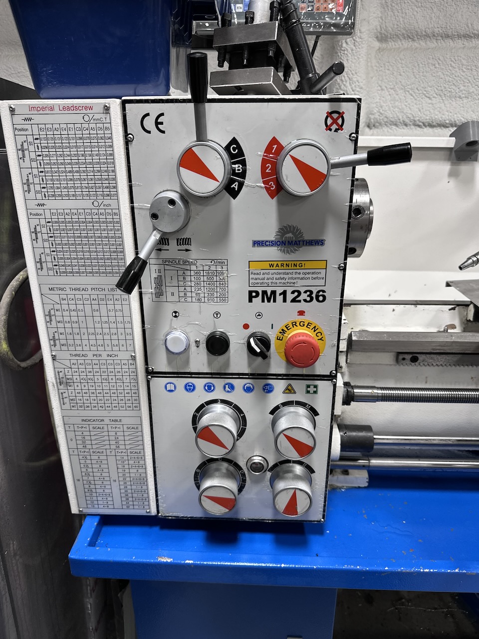 Precision Matthews PM-1236 12x36 Lathe
